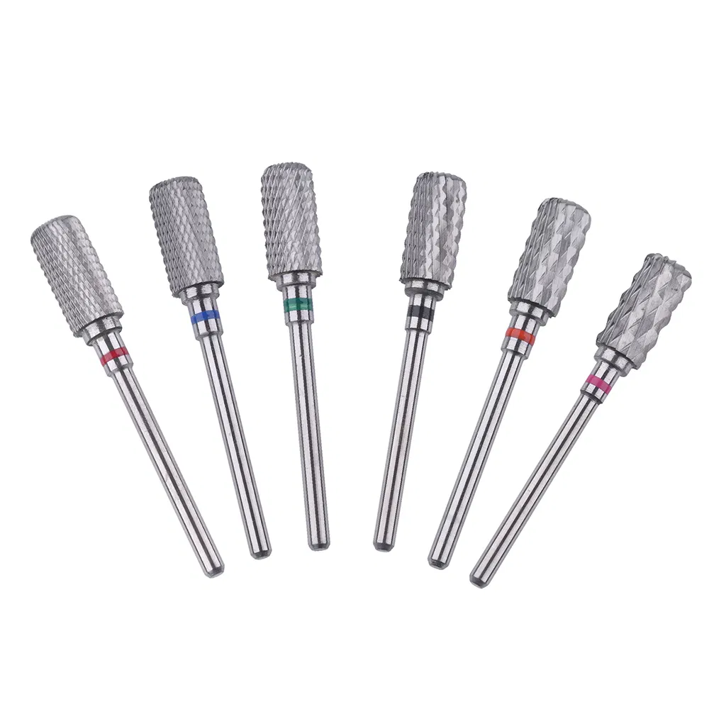 Cilindro sem pó para limpeza de gel 6X12,7 mm Broca para pregos de carboneto